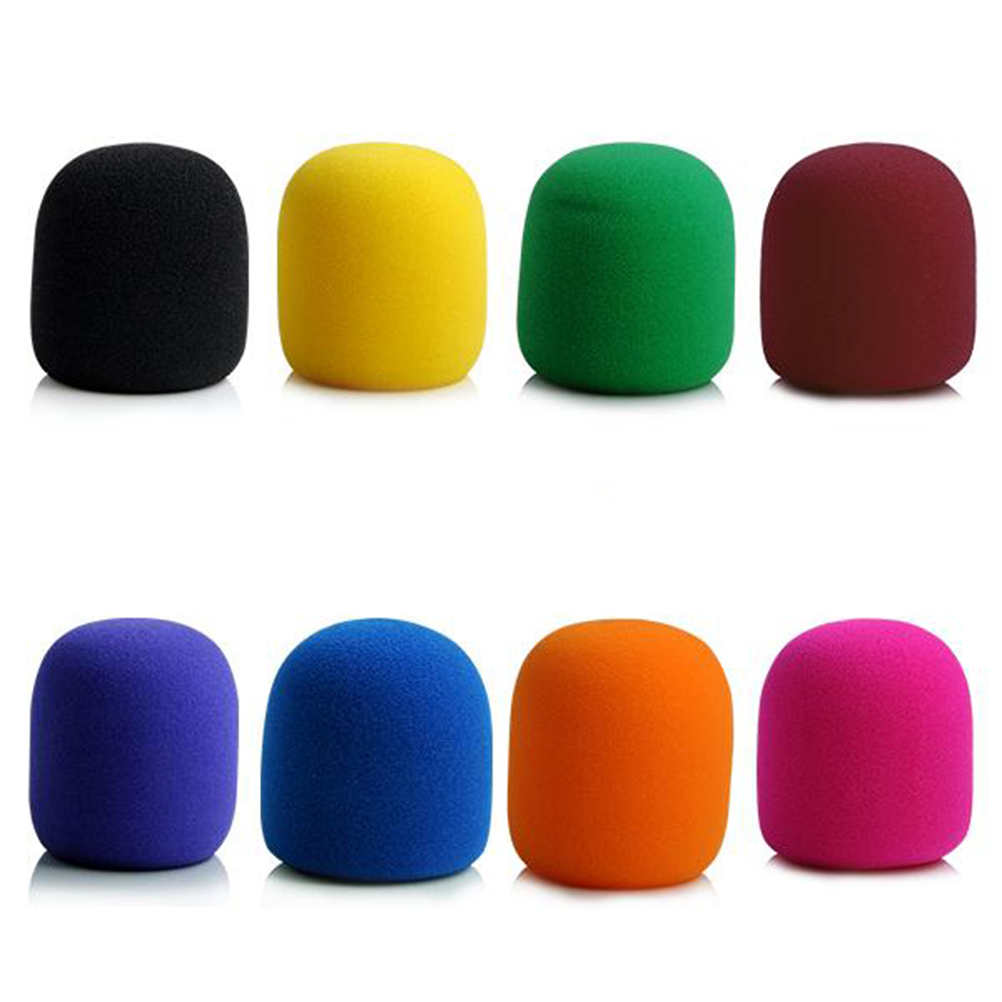 1pc Mix Colors Washable Sponge Microphone Set Replacement Foam DJ Stage Windshield Wind Shield Cover Thick