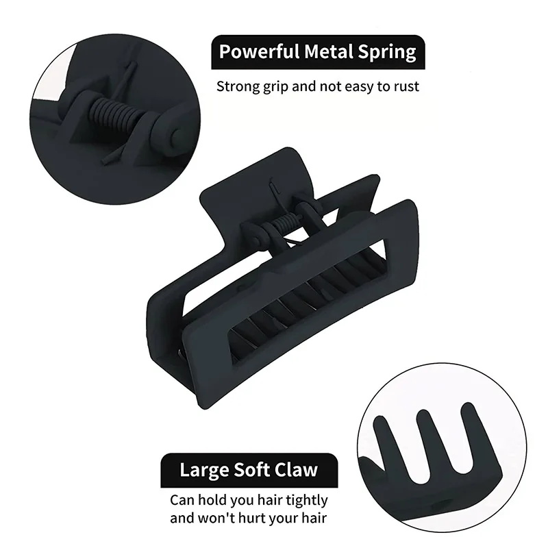 1 Uds. Pinzas en forma de garra para el pelo para mujeres y niñas, pinzas para el pelo de cangrejo antideslizantes, horquillas sólidas, accesorios para el cabello a la ,