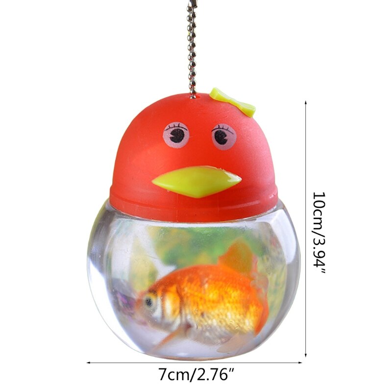 Małe plastikowe akwarium przenośne pojedyncze akwaria rybne z sznurkiem robić przenoszenia wiszące butelki robić karmienia żółwia losowy kolor