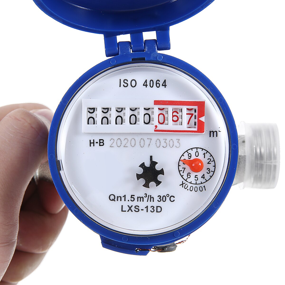 15mm 1/2 inch Cold Water Meter For Garden Home Dry Water Meters Single Water Flow Dry Table Counter