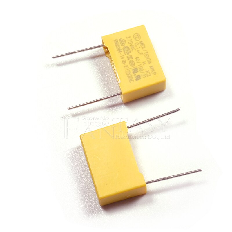 20 stk 100nf kondensator  x2 kondensator 275 vac pitch 15mm x2 polypropylen film kondensator 275v 0.1uf