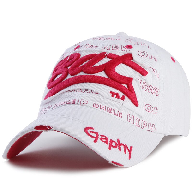 Casquette de Baseball déchirée brodée pour homme et femme, chapeau de soleil pour l&#39;extérieur, Hip Hop, pour la pêche,