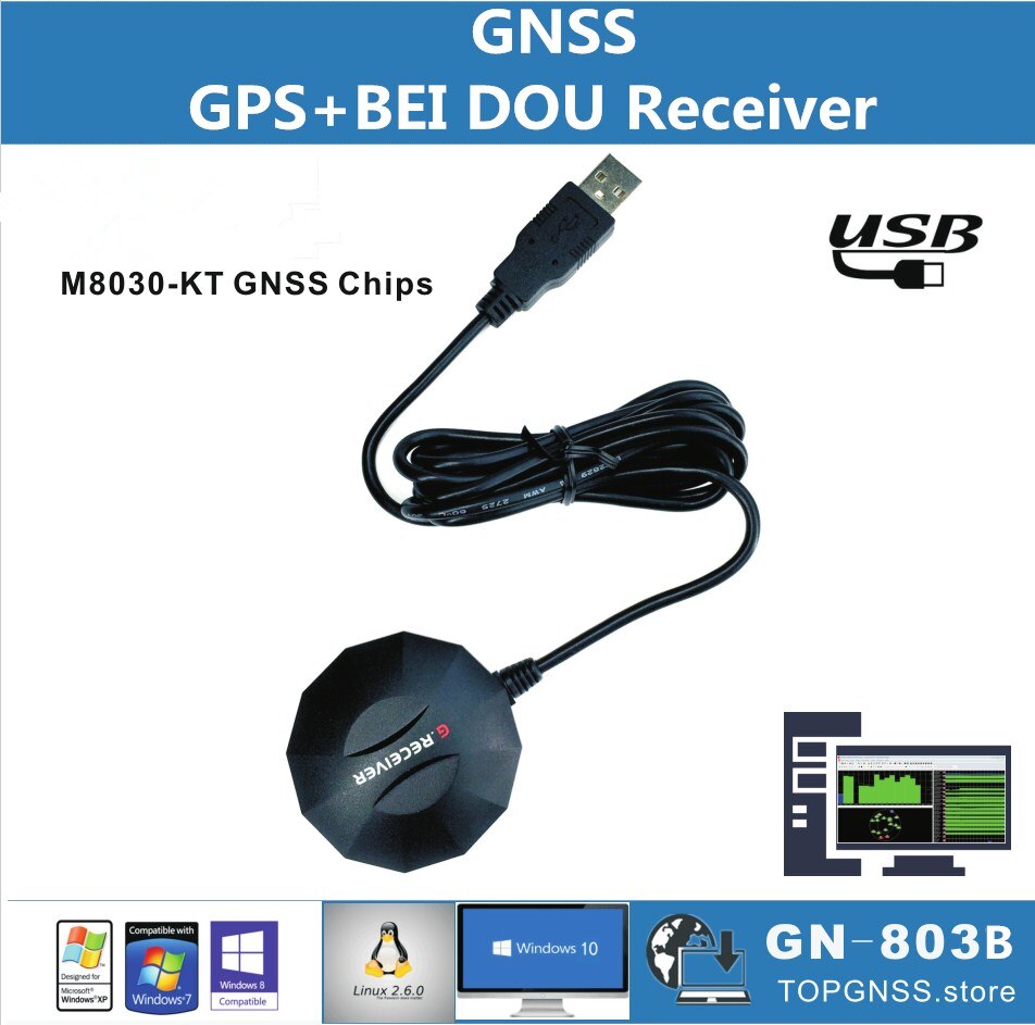 USB GPS GLONASS BDS ontvanger USB module chip GNSS ontvanger antenne, vervan BU353S4, dual USB protocol 0183 NMEA