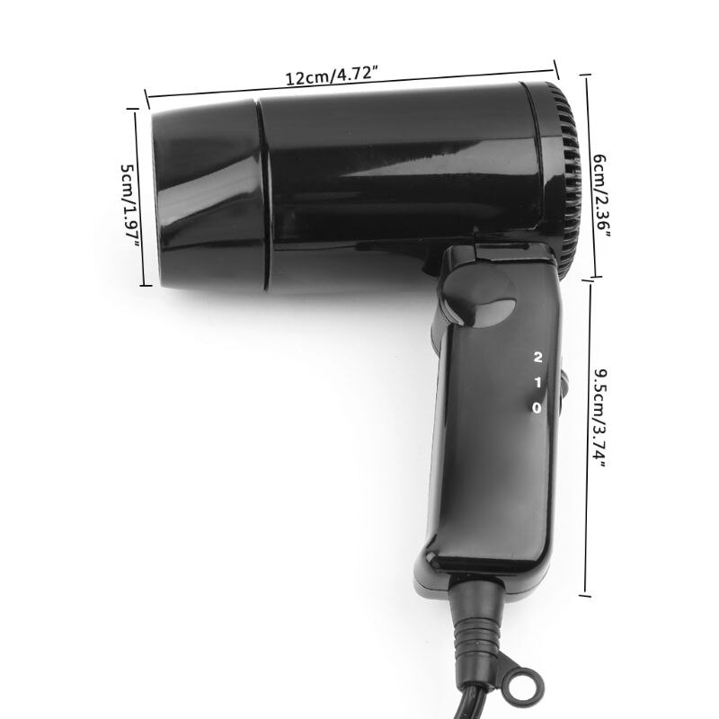 Secador de pelo portátil para Estilismo de coche, 12V, plegable, frío y , Descongelador de ventanas