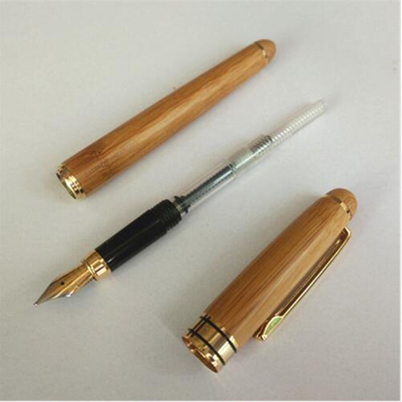 Bamboo Luxury Fountain pen ink pen nib 0.5mm Stationery Penna stilografica Writing Pocket Pens Caneta Stylo plume 03880