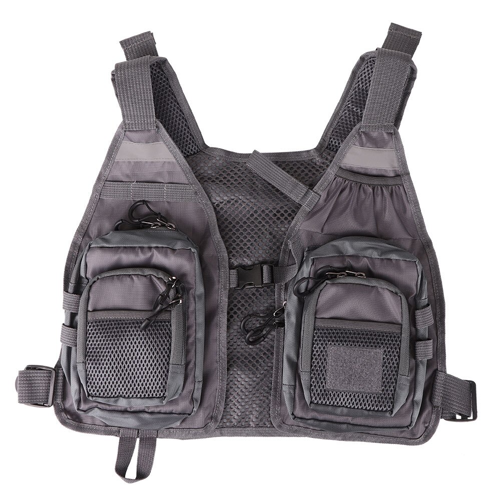 Chaleco de fotografía, chaqueta de viaje al aire libre, portátil, pegatina de pesca fácil, malla ajustable, para llevar al aire libre: Grey 2