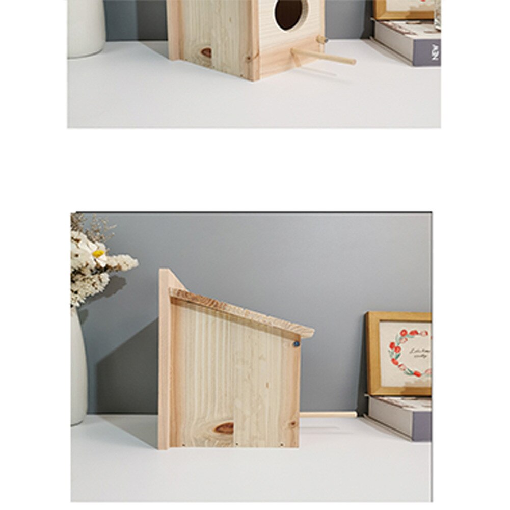 House Bird House Bird House Bird Box Outdoor Birdhouse Wooden Box Round Door Unique Birdhouse Wooden Bird House
