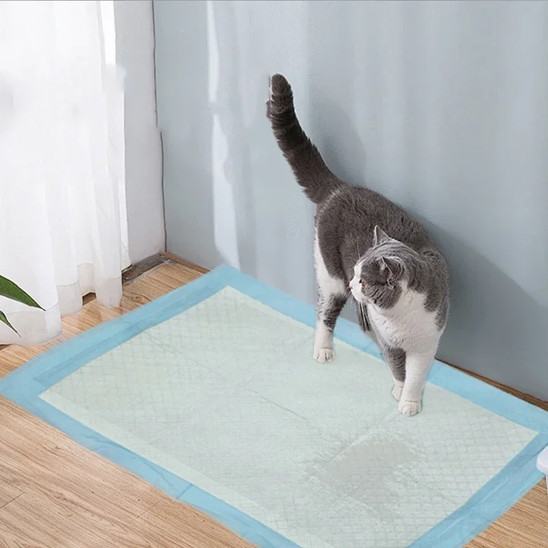 Estera de pañales desechable saludable para gatos, pañales para perros, estera de jaula, pañal súper absorbente para mascotas, almohadillas para orinar para entrenamiento de perros, suministros para mascotas