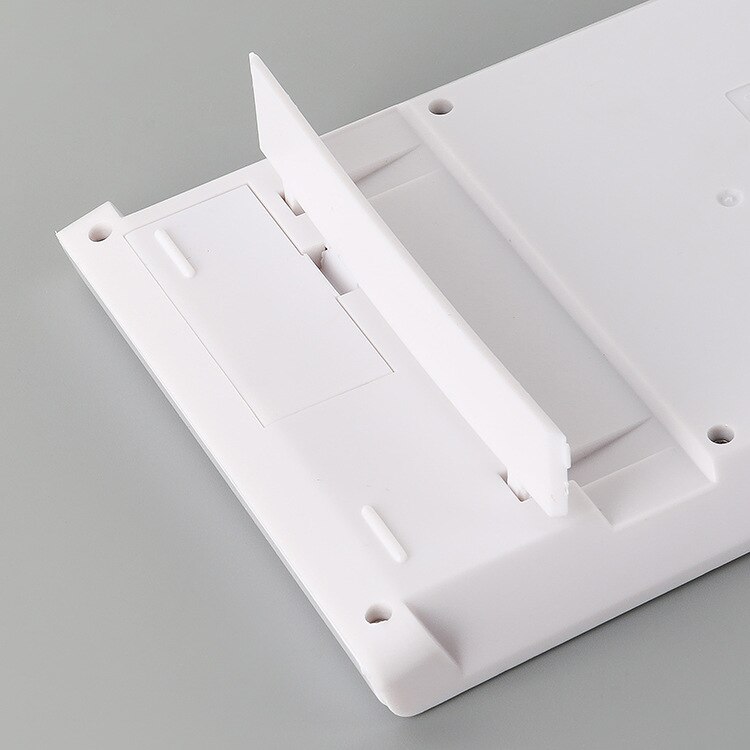 Portable Solar Powered Calculator 12 Bit Dual Power Solar Desktop Computer Thin Crystal Keypad White Calculator