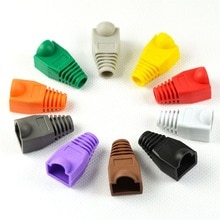 20pc RJ-45 Adapter Cap for 0.6mm Ethernet Network Cable Connector Plugs RJ45 Cat5 CAT6 Cover Cap Socket Boots Cap Head