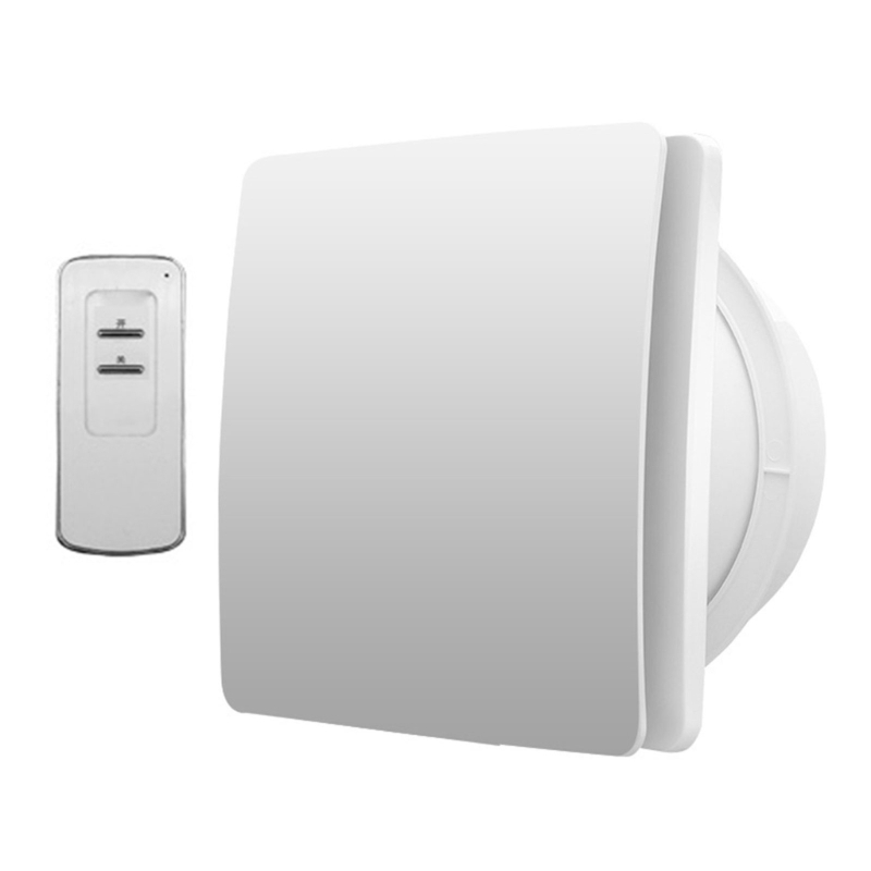 1PC Kleine luchtafzuigventilator Krachtige luchtstroom Muurventilator Verstelbare timers Badkamerventilator Vochtdetectie Badkamerventilator