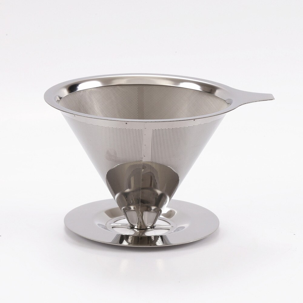 Stainless steel reusable coffee filter dripper v60 drip filters coffees basket holder MJ070115