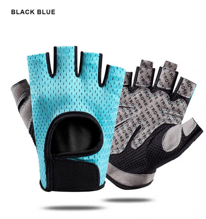 Outdoor sporthandschoenen, fietshandschoenen voor mannen en vrouwen, halfvingerige antislip, schokabsorberend, ademend, geschikt voor fitness en de fiets.