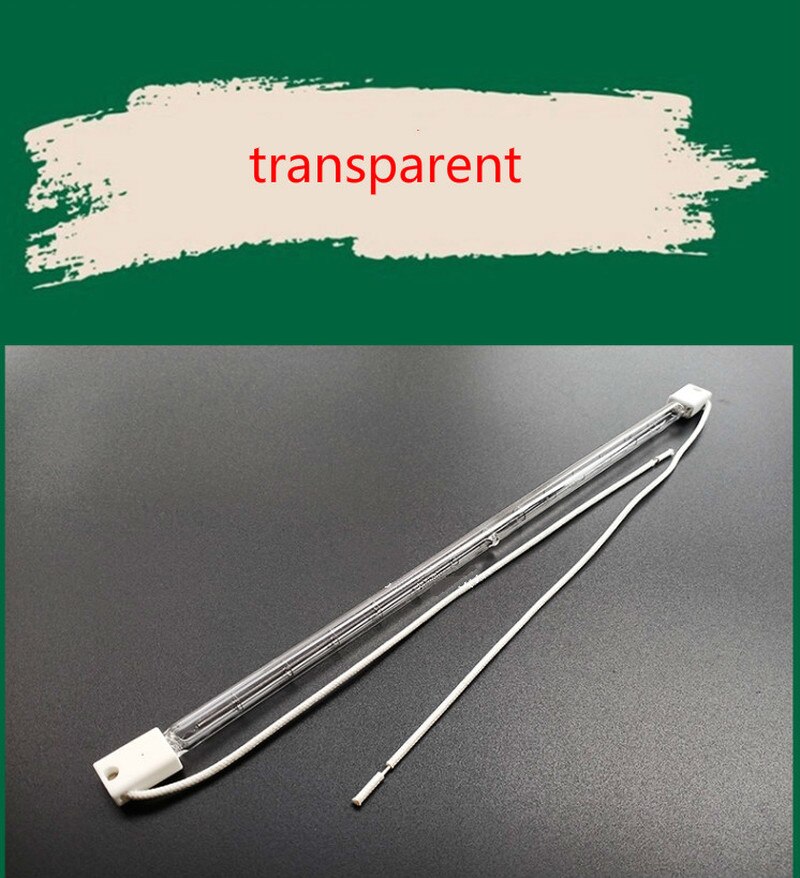 Elemento de aquecimento infravermelho, tubo de aquecimento de fibra de carbono, aquecedor infravermelho longo, usado para pintura, lâmpada de cura de rubi/dourado/branco