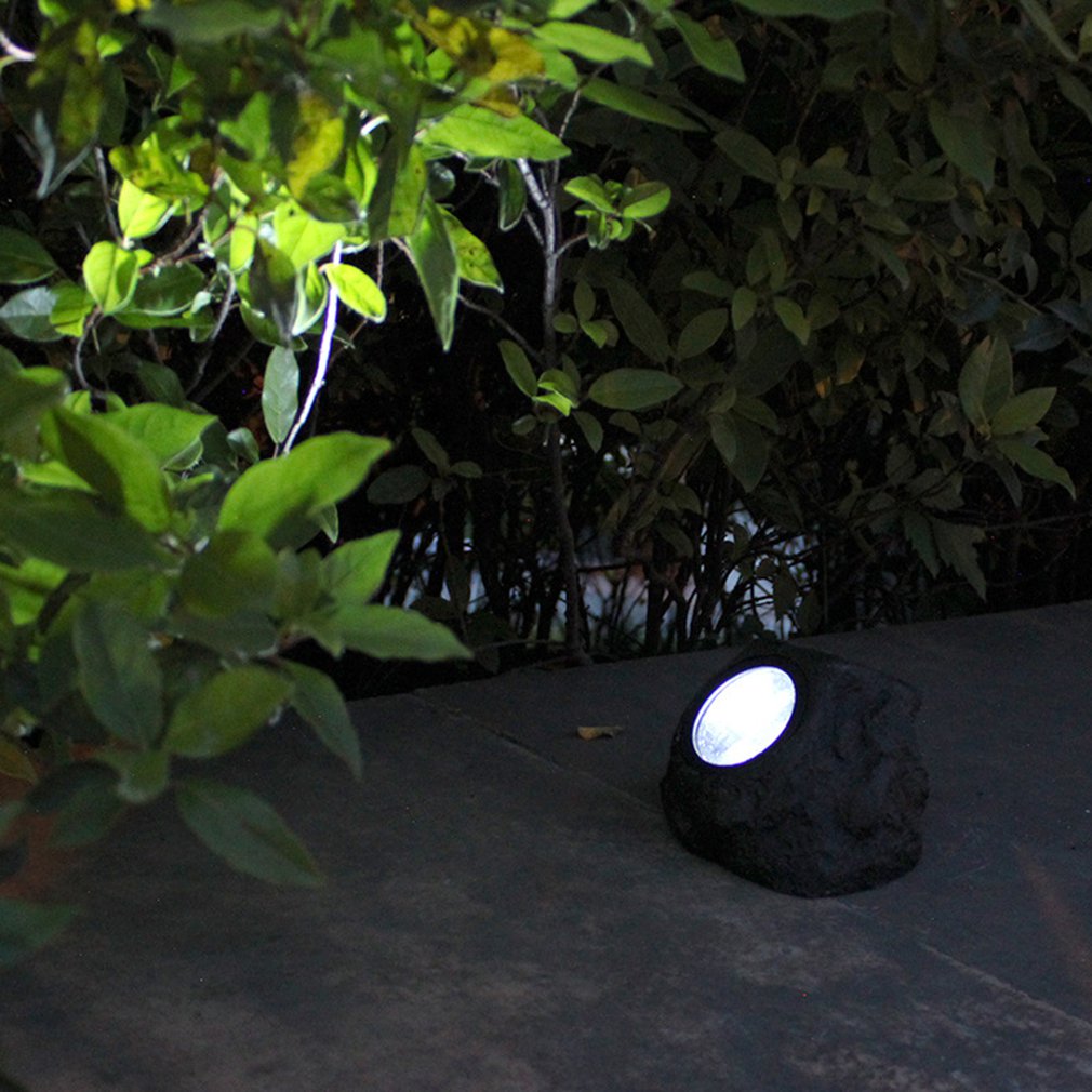 Rock Shape Stone Mocking LED Solar Garden Lighting Outdoor Powered Lamp Waterproof Led Landscape Path Lawn Decoration