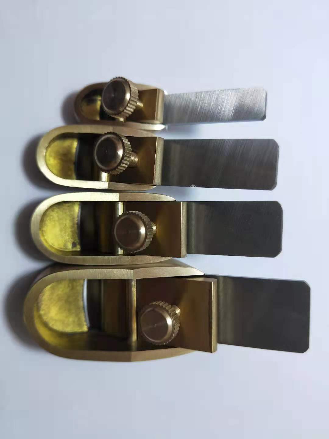 6 Stks Viool Maken Gereedschap - Messing Mini Vliegtuigen Convexe Bodem Tool - Gitaarbouwer Gereedschap Met Staal Blade Voor Reparatie en Snijden