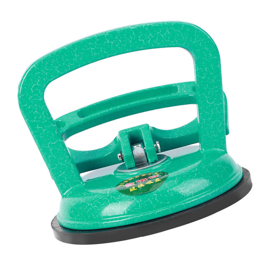 Glas sugekop løfter sugetrækker bevægelsesværktøj aluminiumslegering + gummi grøn standard enkeltklo løfteværktøj
