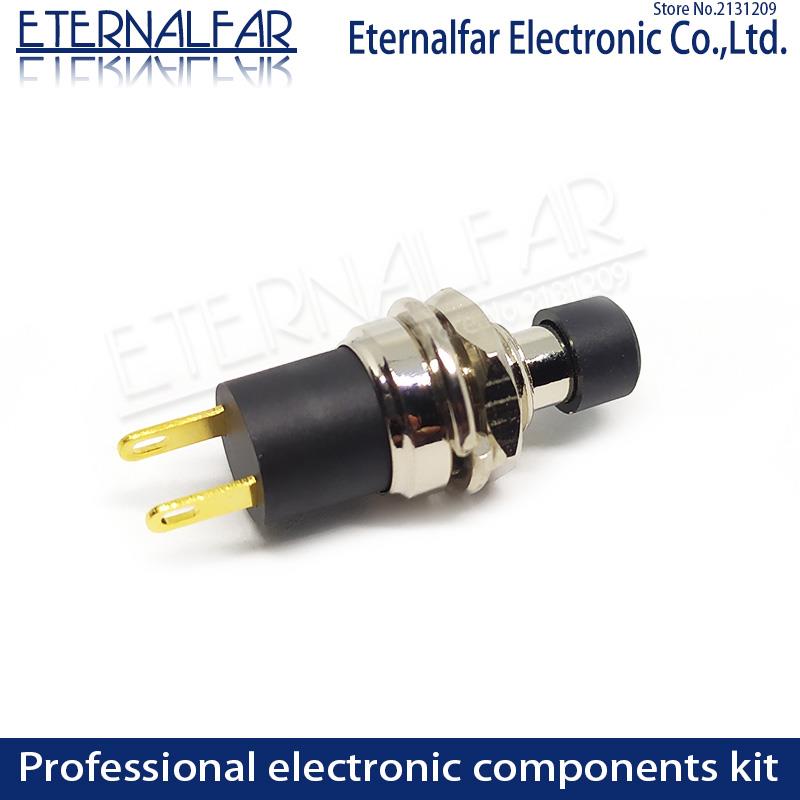 ON-OFF 1A 250V 3A 125V AC DC High Self-Locking SPST Normally Open Mini Push Switch 7MM Small Button With Gold-plated