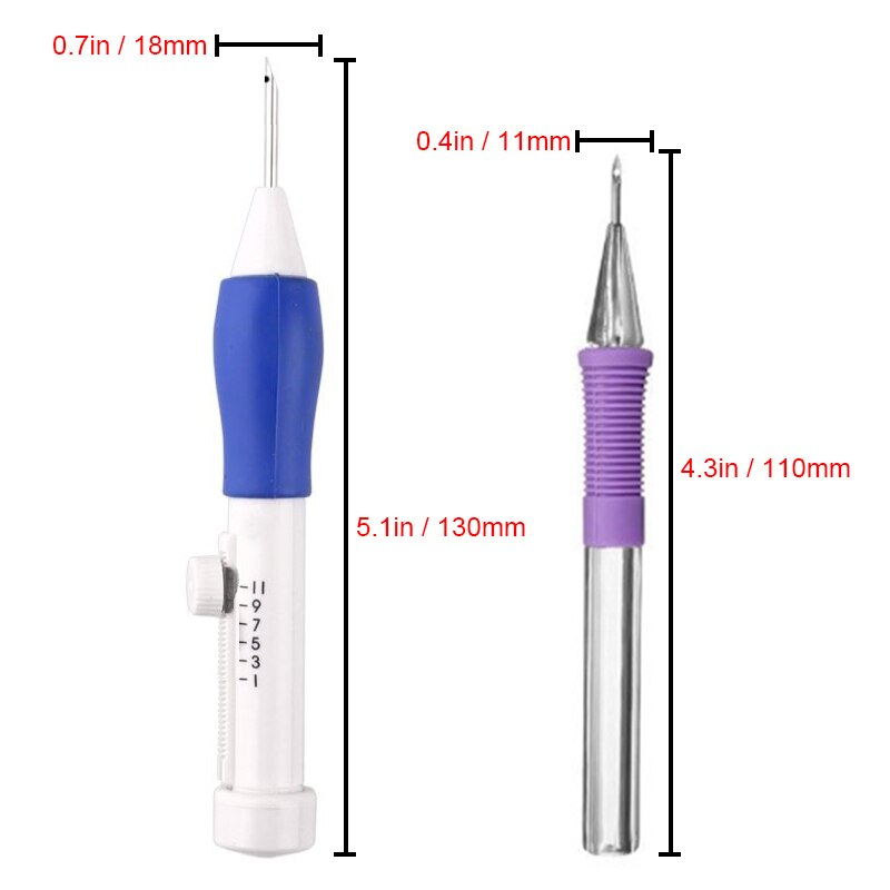 Craft Kits Embroidery Pen Set Magic DIY Embroidery Pen Stitching Knitting Craft Diy Sewing Tool Kit Punch Needle Set