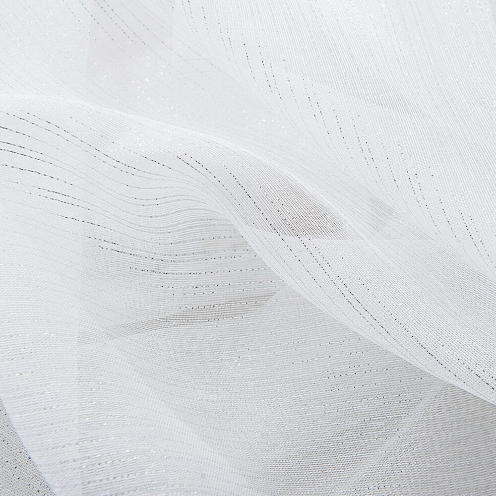 Vandfald valance gardiner sølv silke linje luksus beaded gardin valance ren vindue gardiner til køkken stue
