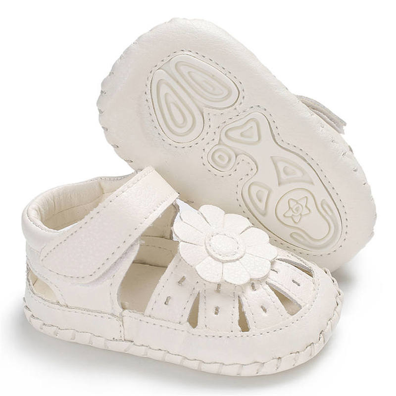 Sandalias de verano para niñas, suela de goma antideslizante con flores bonitas, zapatos de princesa para bebés de 0 a 2 años