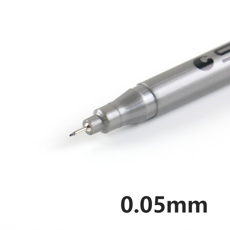 1 Pc Zwart Pigma Micron Pen Handgetekende Schets Naald Pen Hand Dawing Liner Fineliner Cartoon Handtekening Pen: 0.05mm