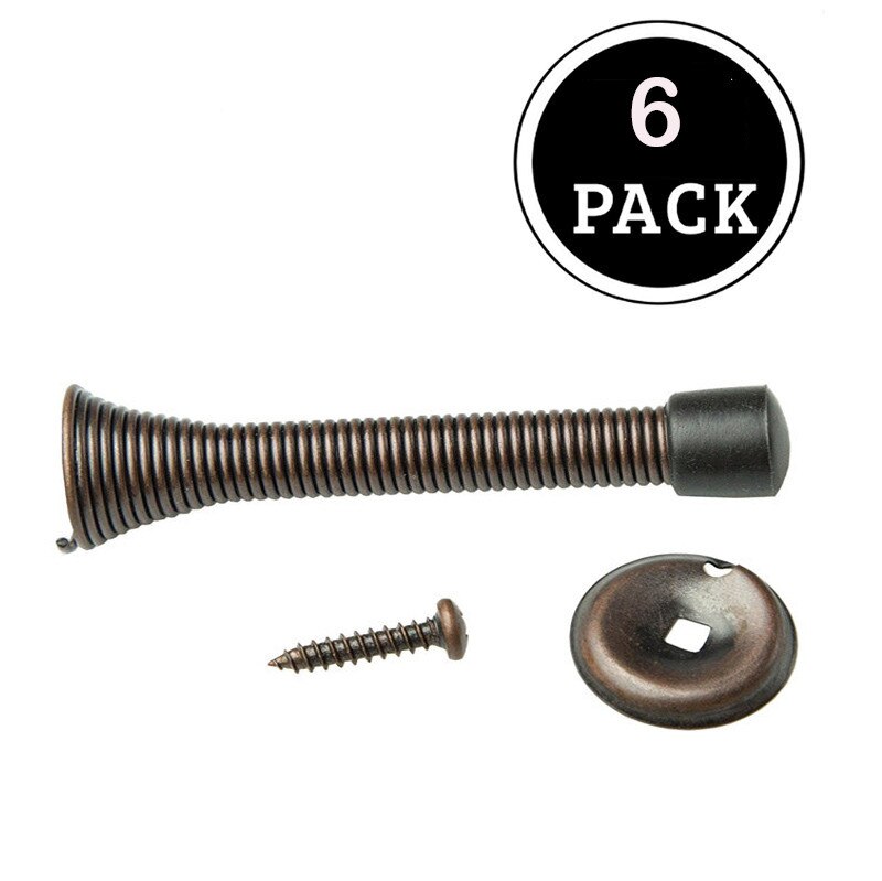 Door Stopper Spring Doorstoper Spring Long Handle Door Stopper Home Doorstop Stop Floor Tope Puerta Dodgers Spring Door Stopper: black-6
