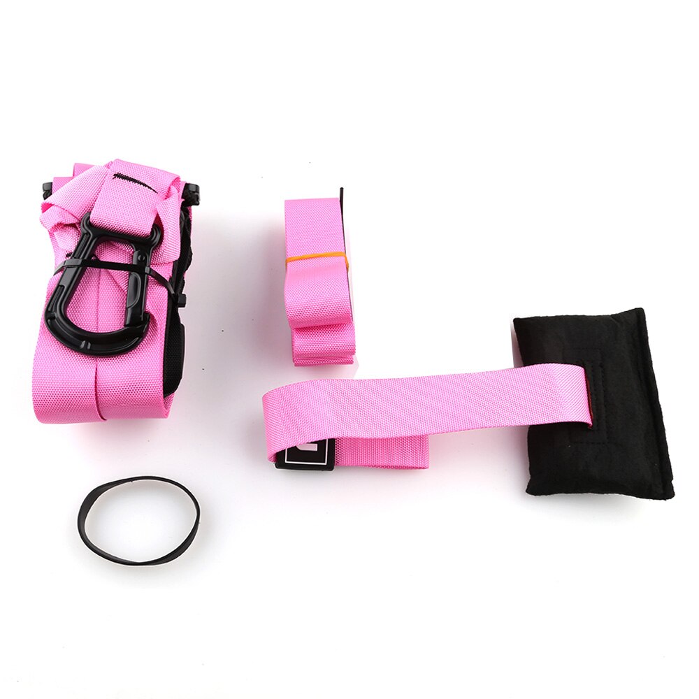 P4 hängande bälte träning gym hem träning suspension träning stretching elastiska remmar fitness band banda resistencia fitness: P2- rosa