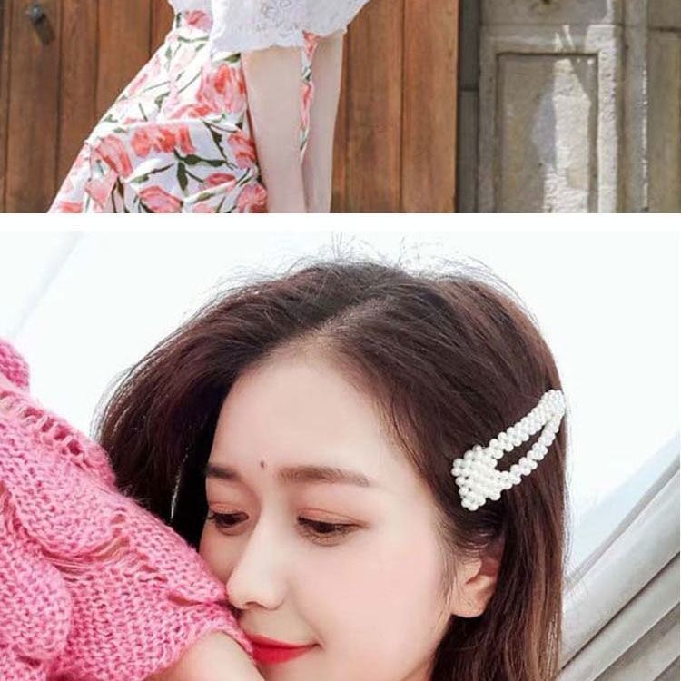 perle hår klipp til kvinner koreansk snapp barrette pinne hårnål hår styling tilbehør hårnåler