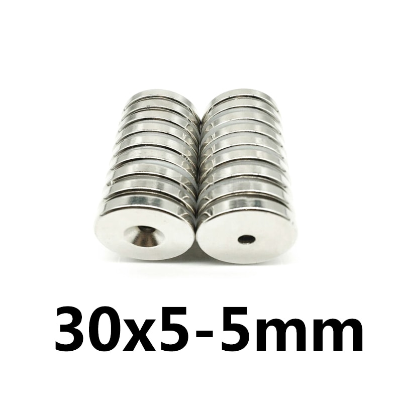 2/5/10Pcs 30X5-5 Sterke Magneten 30*5 Gat 5Mm Verzonken Neodymium Magneet 30x5-5mm Permanente ndfeb Magnetische 30*5-5 Disc Magneet