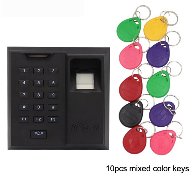 digital fingerprint 125Khz RFID Access Control Time attendance password lock fingerprint lock integrated machine key 500 user: X66 and10 ID color