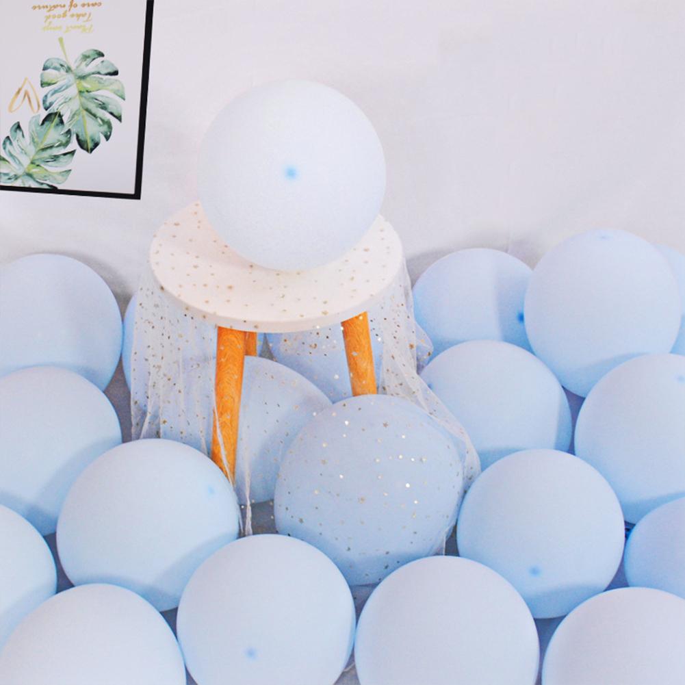 100 sztuk/worek Macarons balony lateksowe 10-cal 2.2G grube wielokrotnego użytku jasny kolor ślub urodziny wakacje przyjęcia dekoracje: niebieski