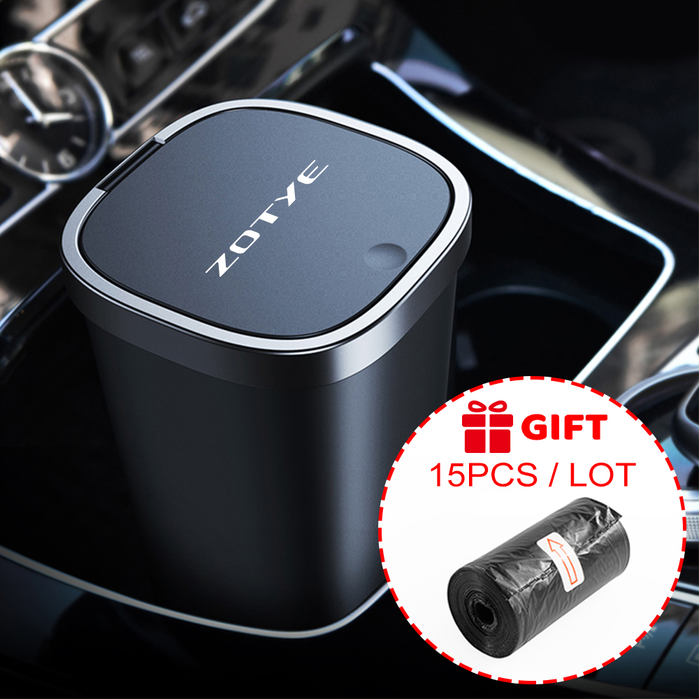 Auto Mülleimer Müll Aufbewahrung sbox Auto Interieur Zubehör für zotye e200 5008 m300 t200 t300 t500 t600 t700 z100 z200: Grau