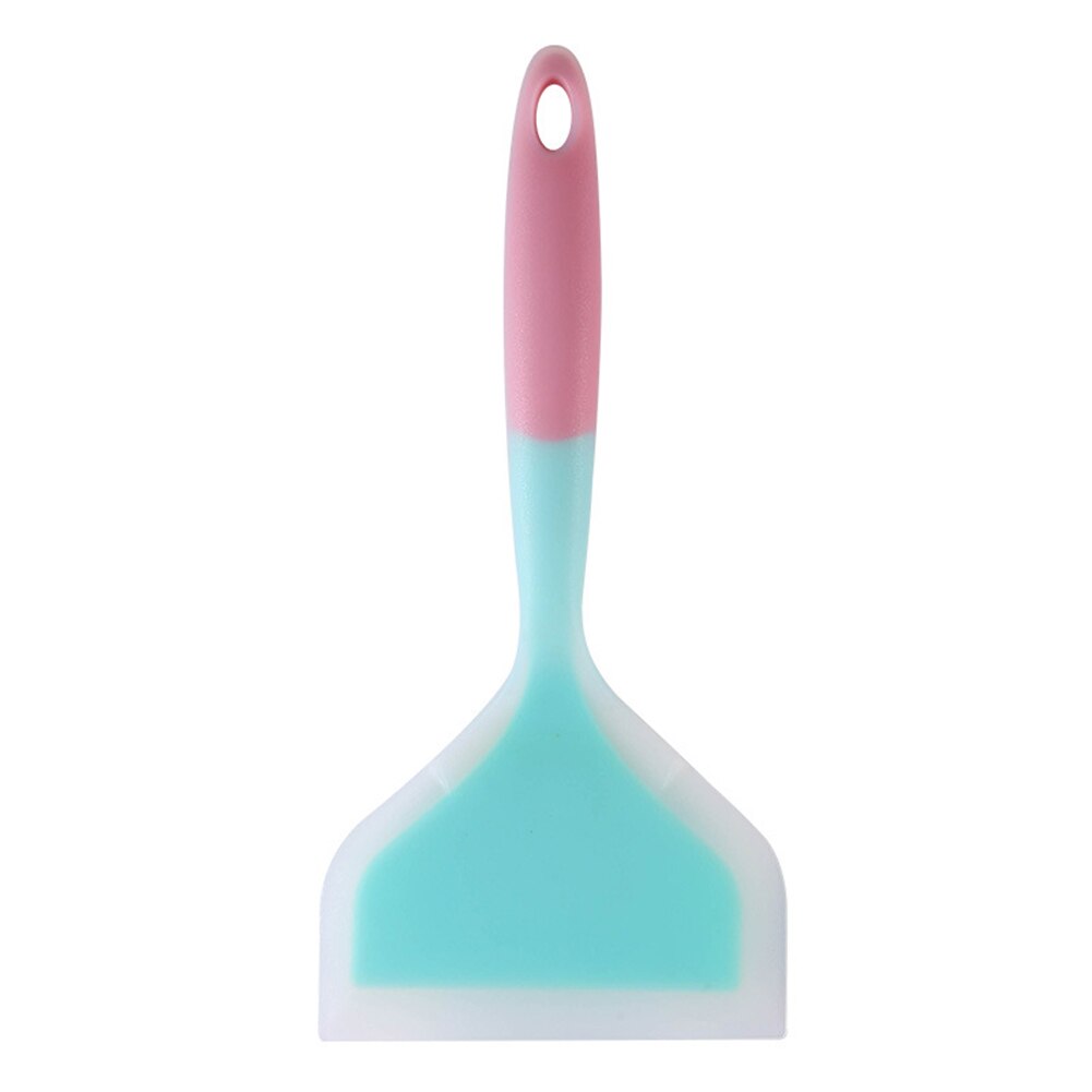 Kookgerei voor thuis, antiaanbak siliconen kookspatel, keukentaartschraper, chocoladepasta, keukengereedschap voor gebak: Blauw roze