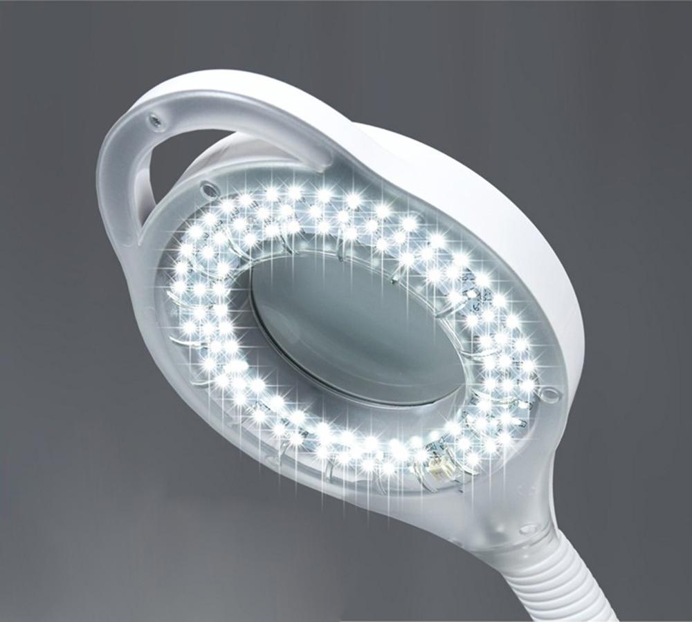 8X 120 LED Magnifying Floor Stand Lamp Magnifier Glass Cold Light Len Facial Light For Beauty Salon Nail 220V