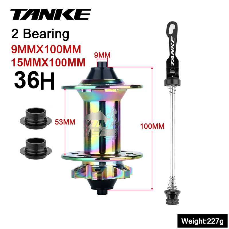 Mozzo TANKE-MTB, 36 fori 6 artigli 108 clic NBK, cuscinetto sigillato, mozzo freno a discoteca in lega di alluminio per montagna bicicletta, mozzo 7,8,9,10,11,12 velocità: Di Colore Giallo chiaro