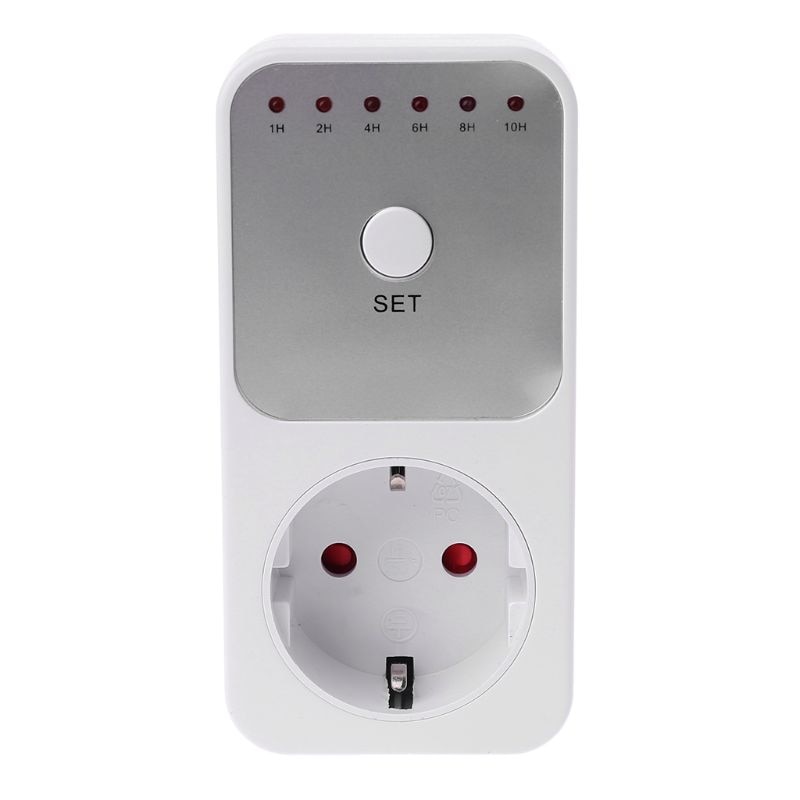 EU Plug Electricity Timer Socket 10H Timer Socket Countdown Intelligent Time Setting Switch Timer Control Socket U4LB