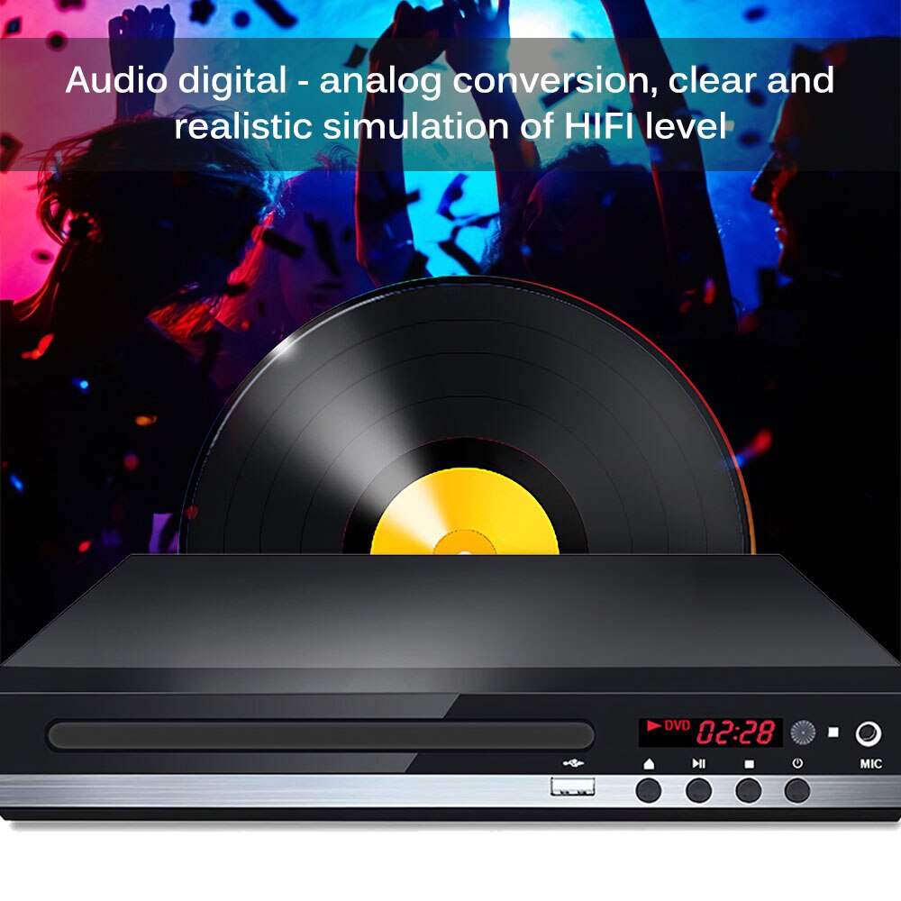 Multi System 1080P DVD Player Portable USB 2.0 3.0 DVD Player Multimedia Digital DVD TV Support HDMI CD VCD MP3 Function