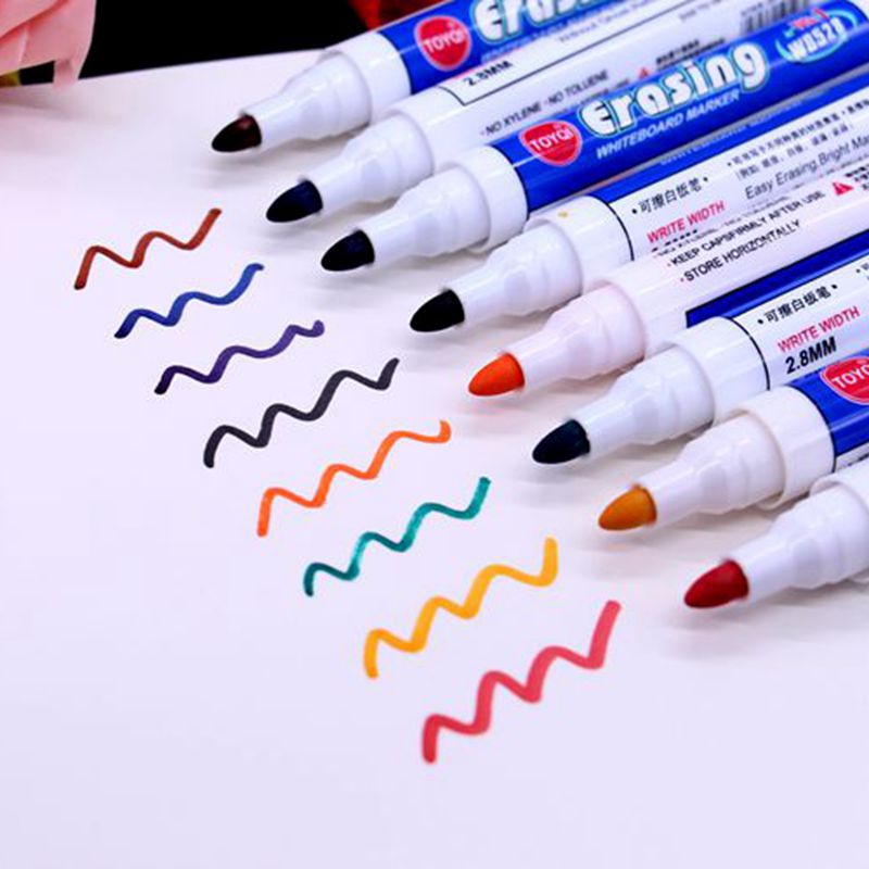 8 kleuren/set Superieure Uitwisbare Whiteboard Marker pen School Droog Uitwisbare Markers Kinderen pen Levert