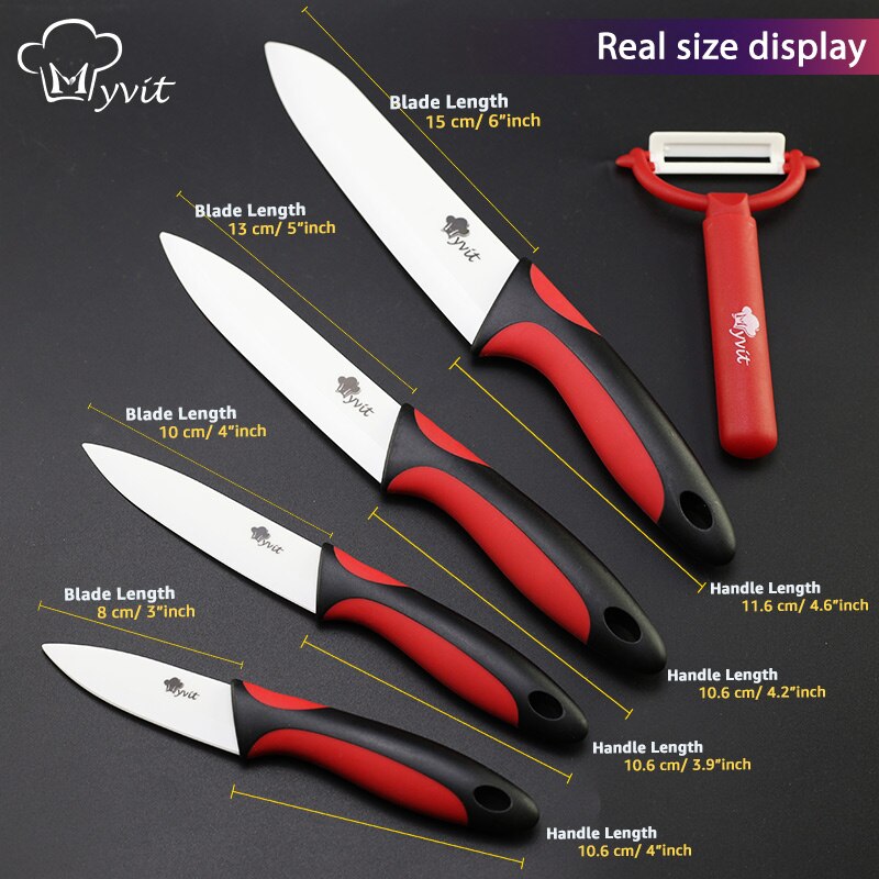 Keramik Messer Küche 3 4 5 6 Zoll Koch Utilityw Halfter Schäler Weiß Zirkonia Klinge Obst Gemüse Kochen Werkzeug 4 stück einstellen