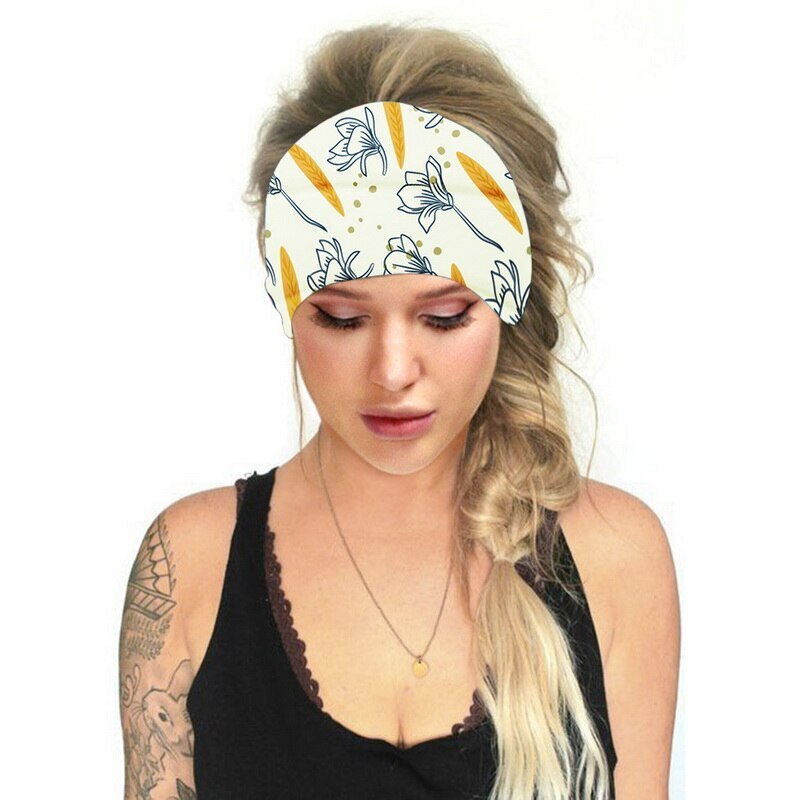 Bohemen Boho Breed Katoen Stretch Vrouwen Hoofdbanden Hoofddeksel Yoga Headwrap Tulband Hoofddeksels Bandage Haarbanden Bandana Tovenaar