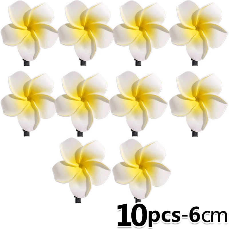 Pinzas para el cabello de flores de Plumeria para mujeres y niñas, horquillas, pasadores de flores de huevo, bolso hawaiano para de boda, sombrero, accesorios para el cabello: Lavanda