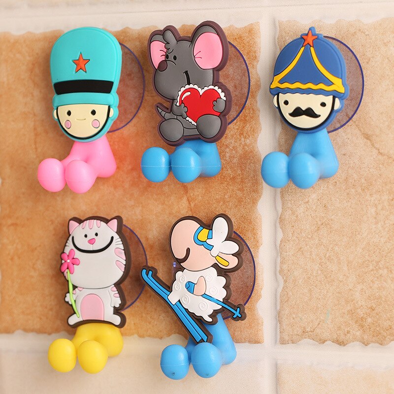 Tandenborstelhouder Zuig Cartoon Dier Tandpasta Opbergrek Tandenborstel Dispenser Badkamer Organizer Accessoires
