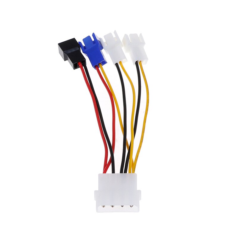 1pcs 4-Pin Molex to 3-Pin fan Power Cable Adapter Connector 12v*2 / 5v*2 Computer Cooling Fan Cables for CPU PC Case Fan