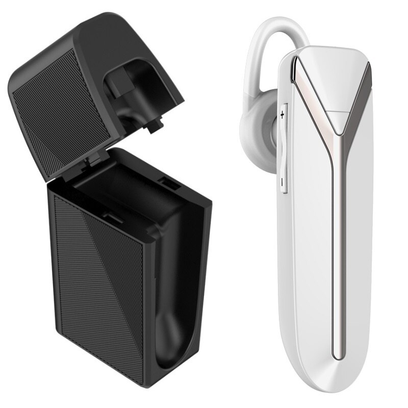 Latest CVC6 Noise Canceling Bluetooth Headset 5.0 wireless Headphones Handsfree Business Earphones with Mic for smart phone: K2 White Set