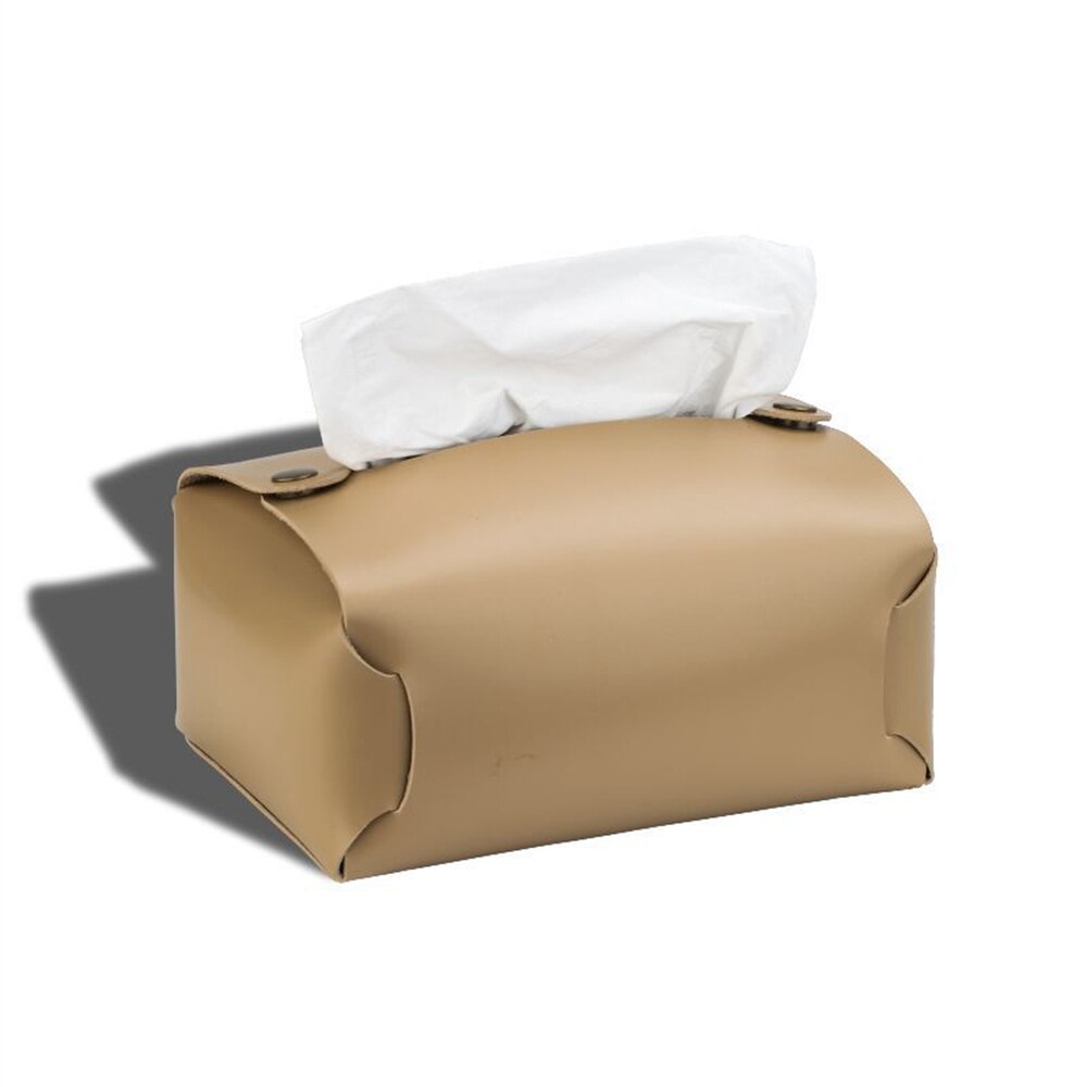 Light Luxury Tissue Case Box PU Leather Tissue Box Living Room Pumping Napkin Paper Box Simple Car Paper Household Storage Bag