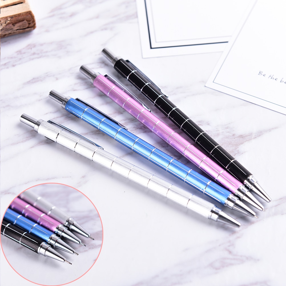 1pc Automatic Writing Pencil Automatic Metal Drafting Drawing Mechanical Pencils For Office School Supplies