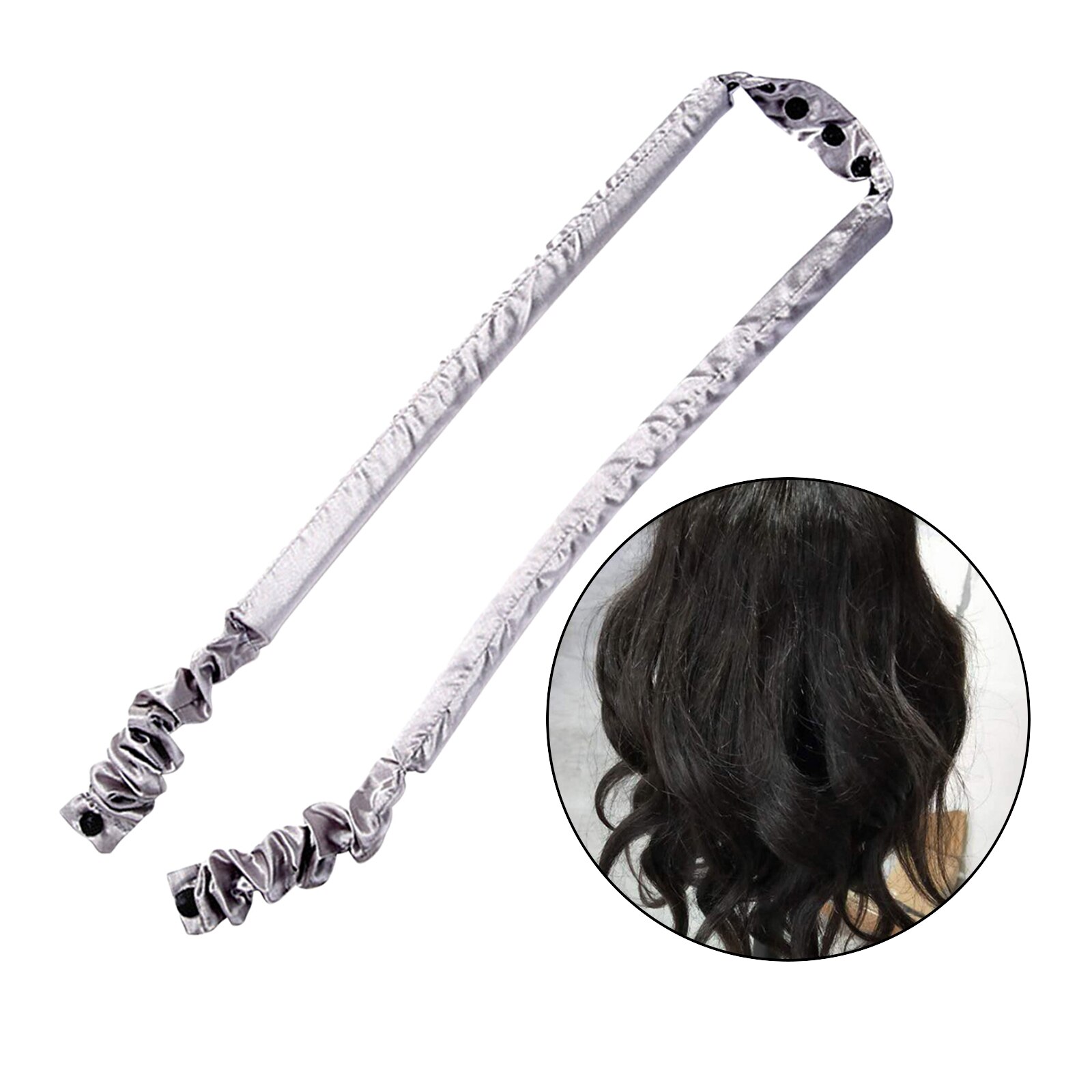 Bigoudi pour cheveux ondulés, rouleaux flexibles, sans chaleur, en spirale, fleur de poire, accessoires de modelage: Grey