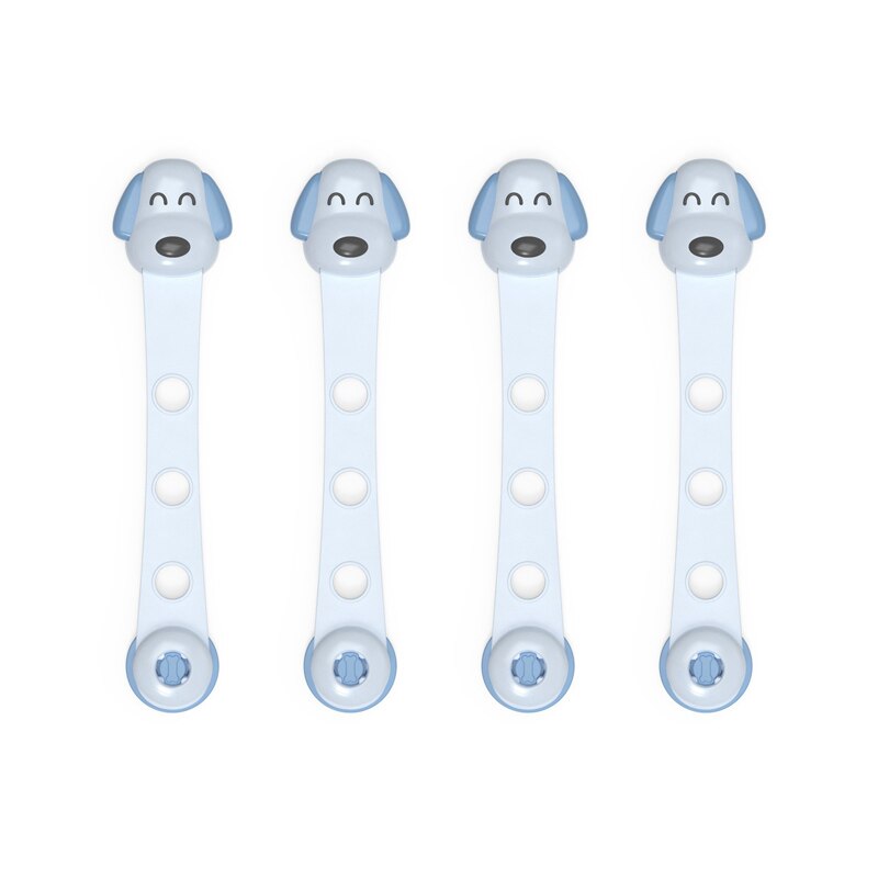 Fechadura de segurança para crianças, peças, proteção para armário, gaveta, fechaduras, segurança para bebês, fechaduras proteção de proteção: 4Pcs Blue