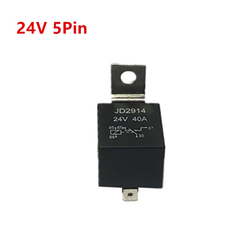 Waterproof Automotive Relay for 12V 24V 4Pin 5Pin 4P 5P 40A Car Relay With Copper Terminal Auto Relay Socket: 24V 5P No